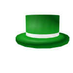 Green Top Hat with White Band